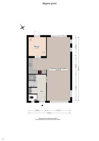 Floorplan - Hink Oostingstraat 52, 9915 RE 't Zandt